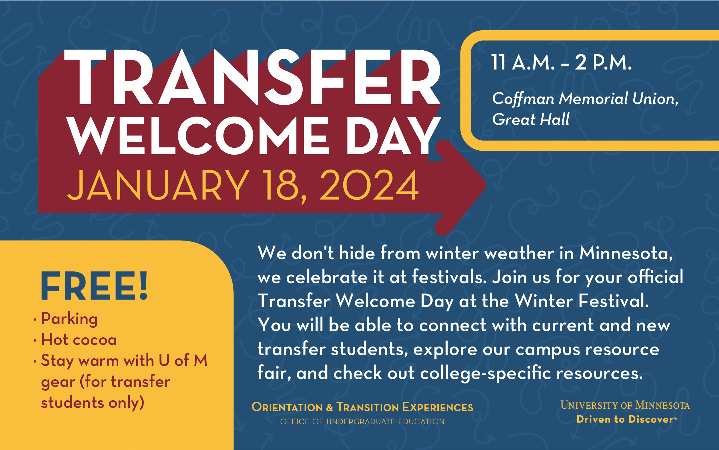 Transfer Welcome Day details