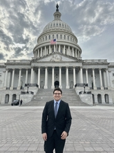 Shashank Murali standing in front of the Capitol